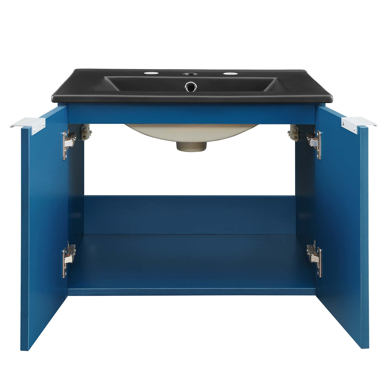 Maveen Floating Vanity Unit, Small, Navy & Black