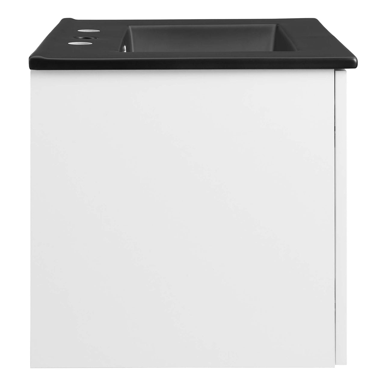 Maveen Floating Vanity Unit, Small, White & Black
