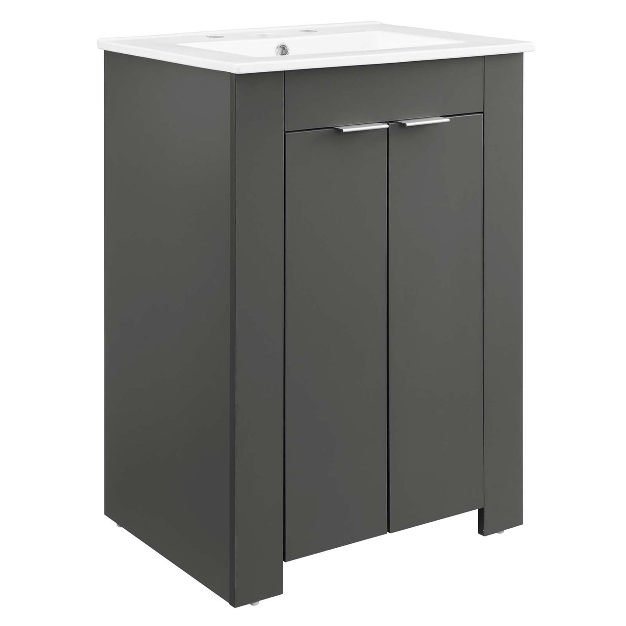 Maveen Vanity Unit, Small, Gray & White