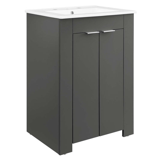 Maveen Vanity Unit, Small, Gray & White