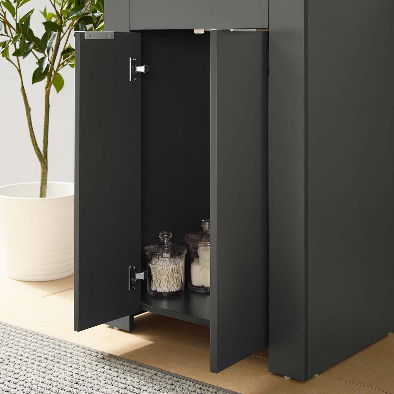 Maveen Vanity Unit, Small, Gray & White