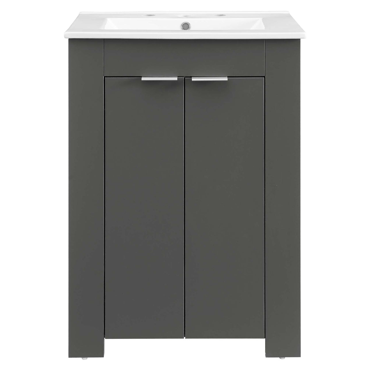 Maveen Vanity Unit, Small, Gray & White