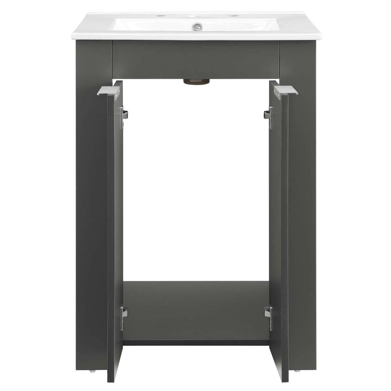 Maveen Vanity Unit, Small, Gray & White