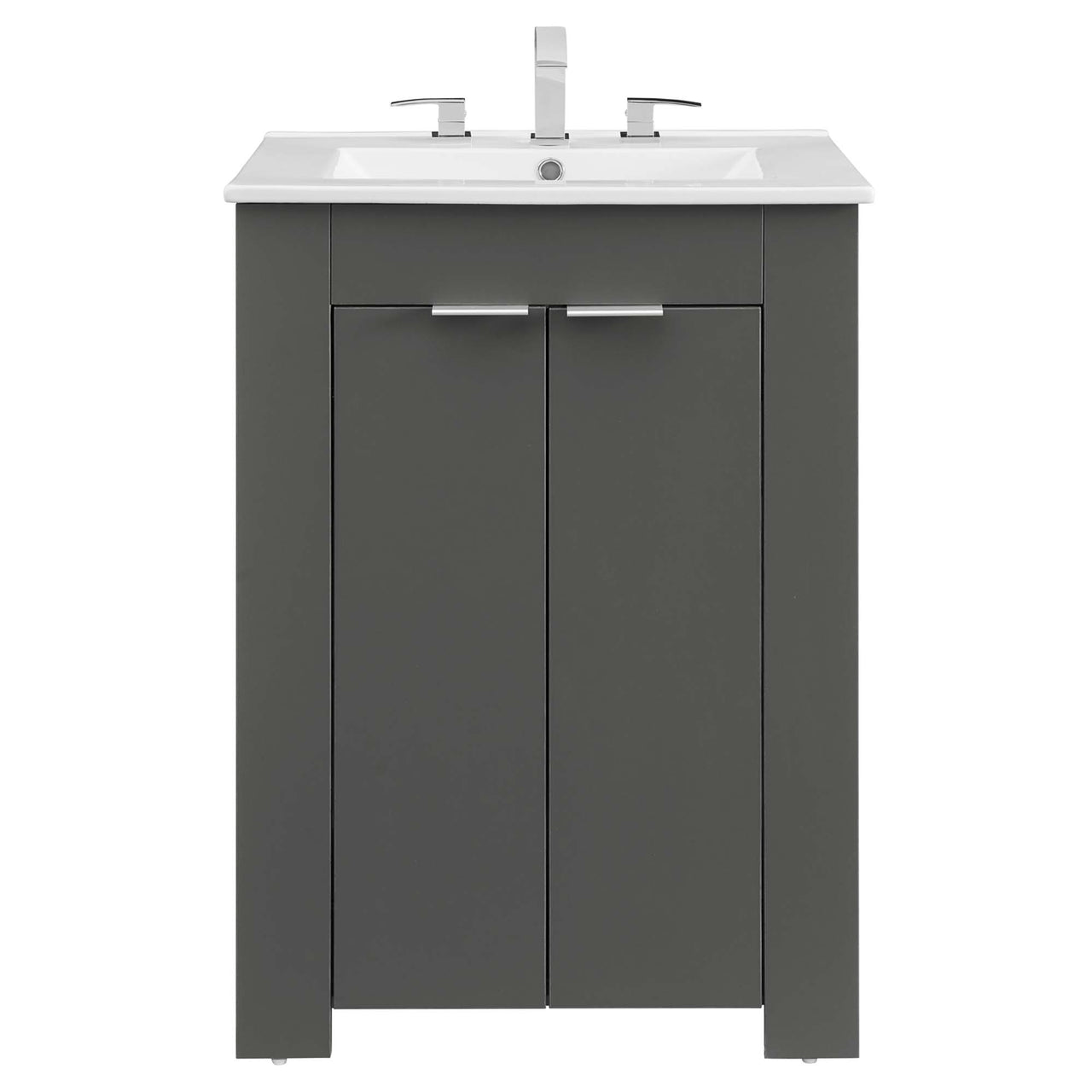 Maveen Vanity Unit, Small, Gray & White