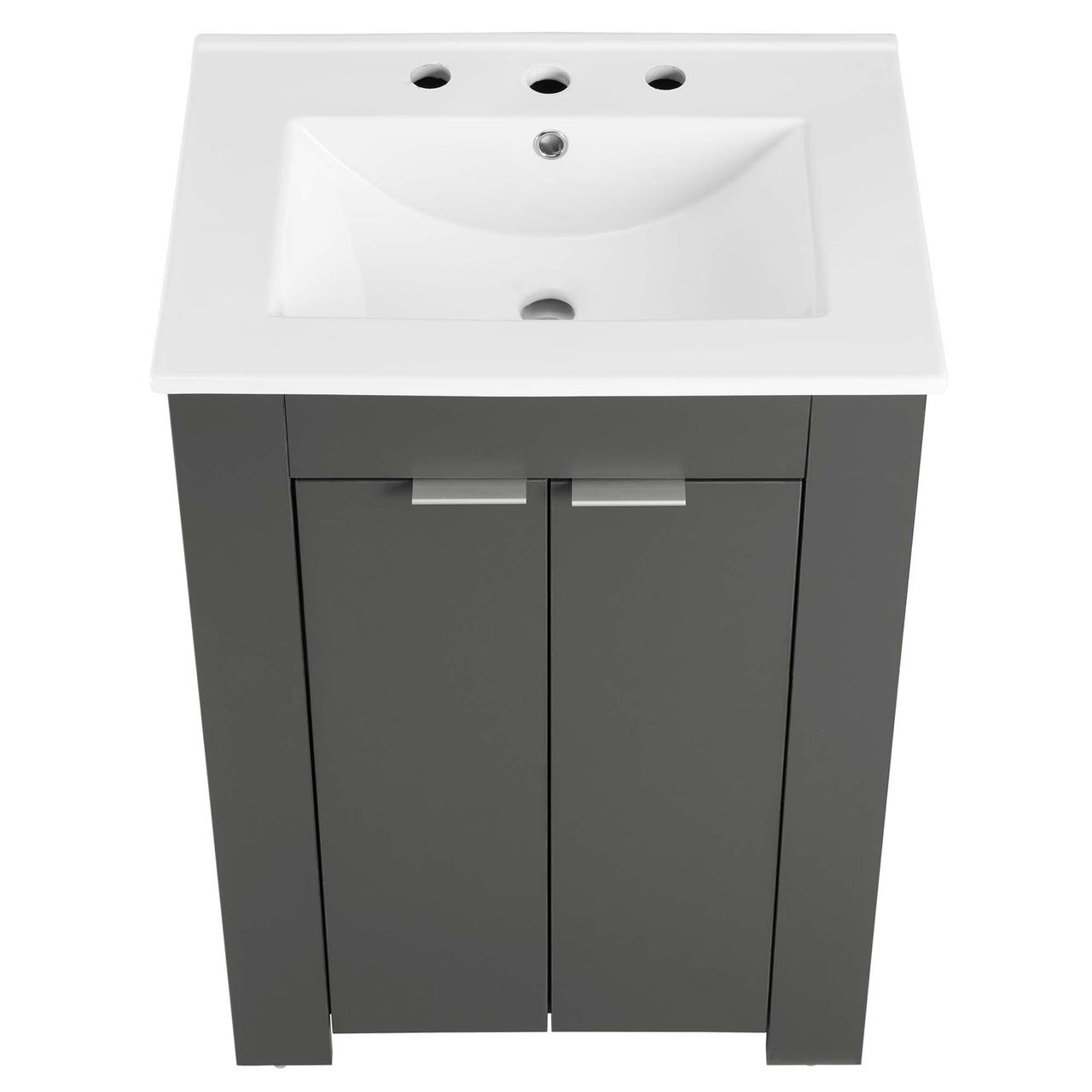 Maveen Vanity Unit, Small, Gray & White