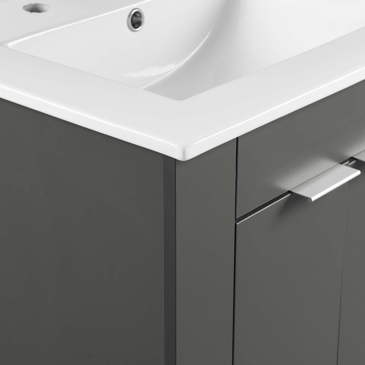 Maveen Vanity Unit, Small, Gray & White