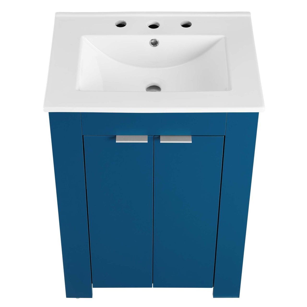 Maveen Vanity Unit, Small, Navy & White