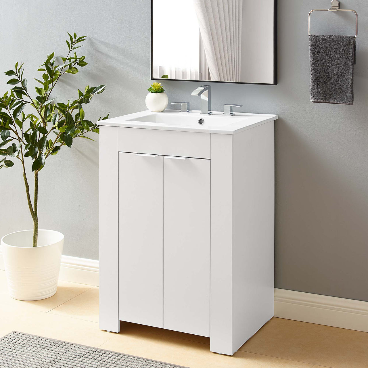 Maveen Vanity Unit, Small, White