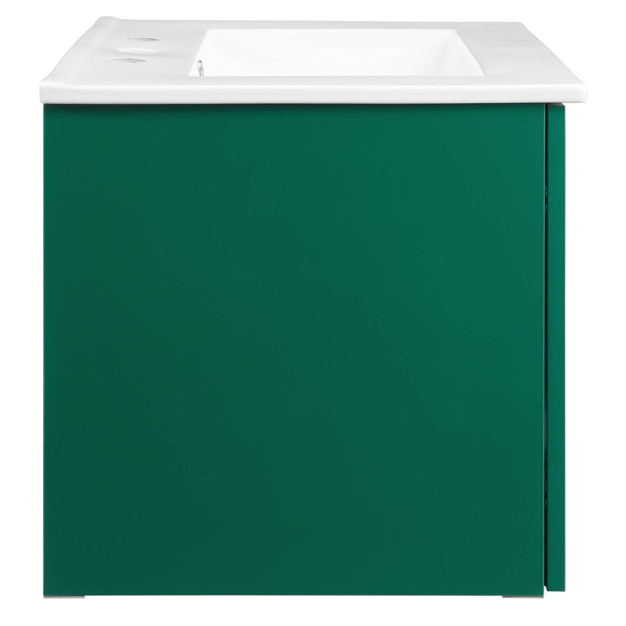 Maveen Floating Vanity Unit, Small, Green & White