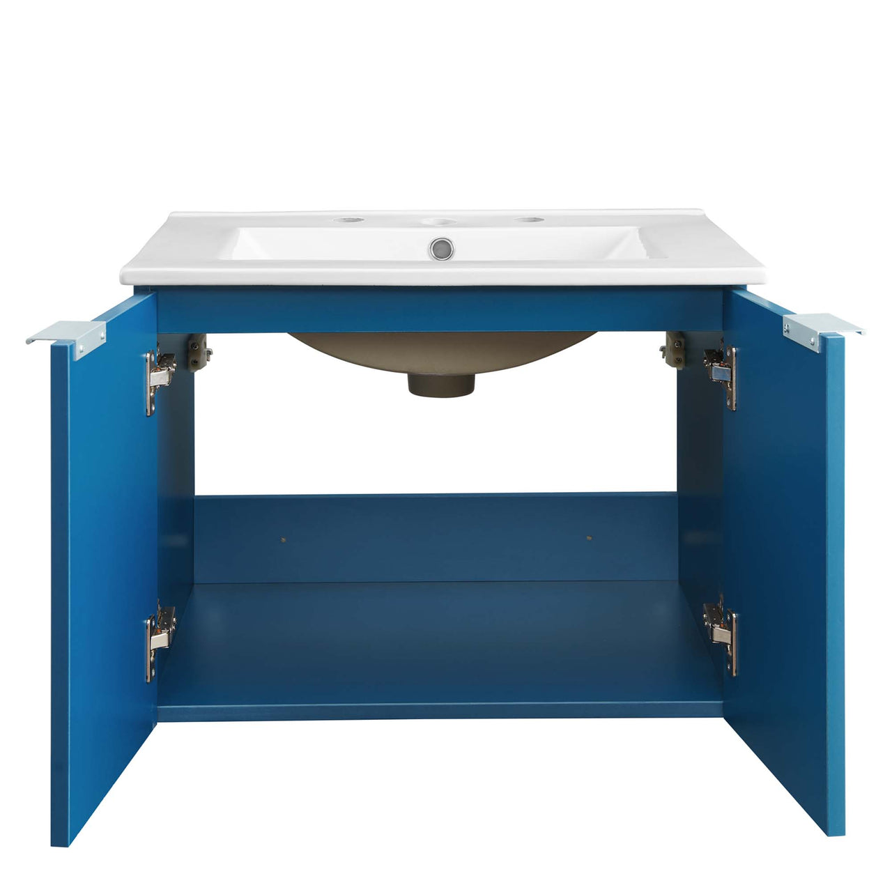 Maveen Floating Vanity Unit, Small, Navy & White