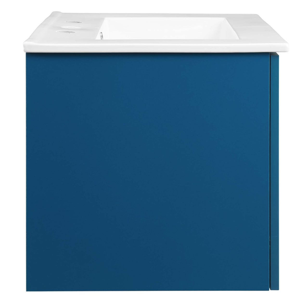 Maveen Floating Vanity Unit, Small, Navy & White