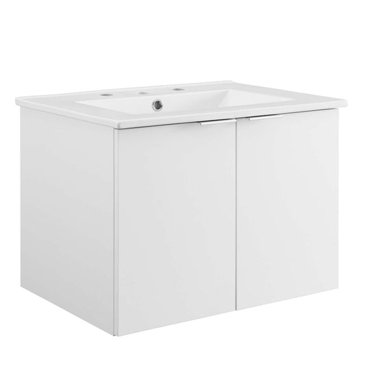 Maveen Floating Vanity Unit, Small, White