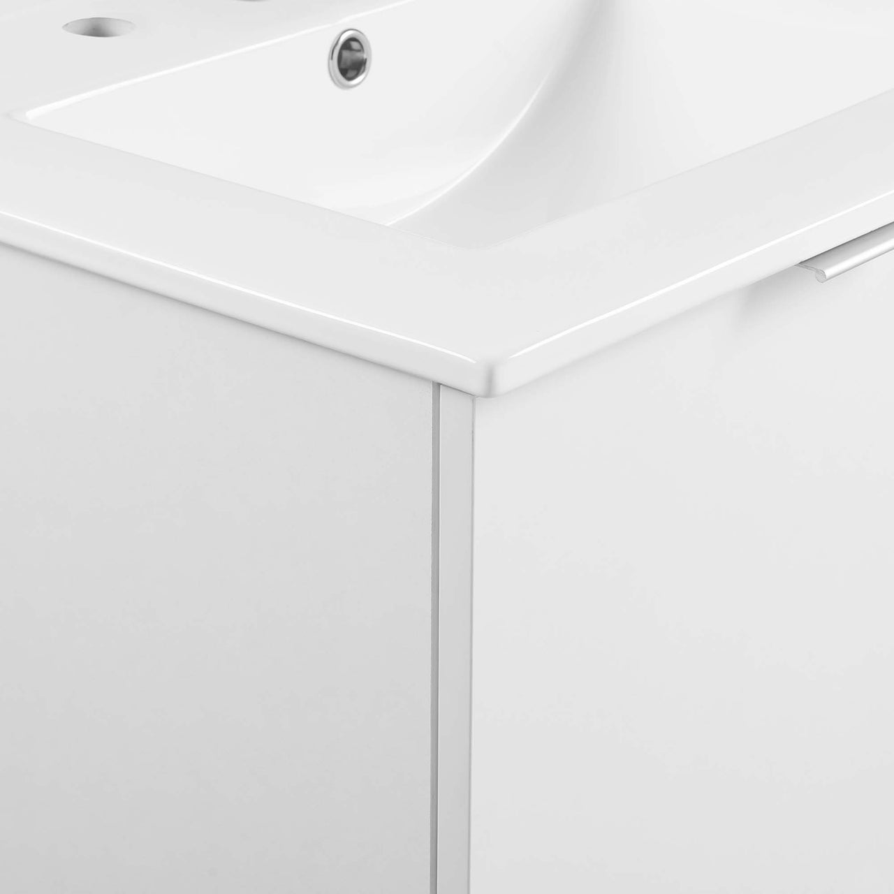 Maveen Floating Vanity Unit, Small, White