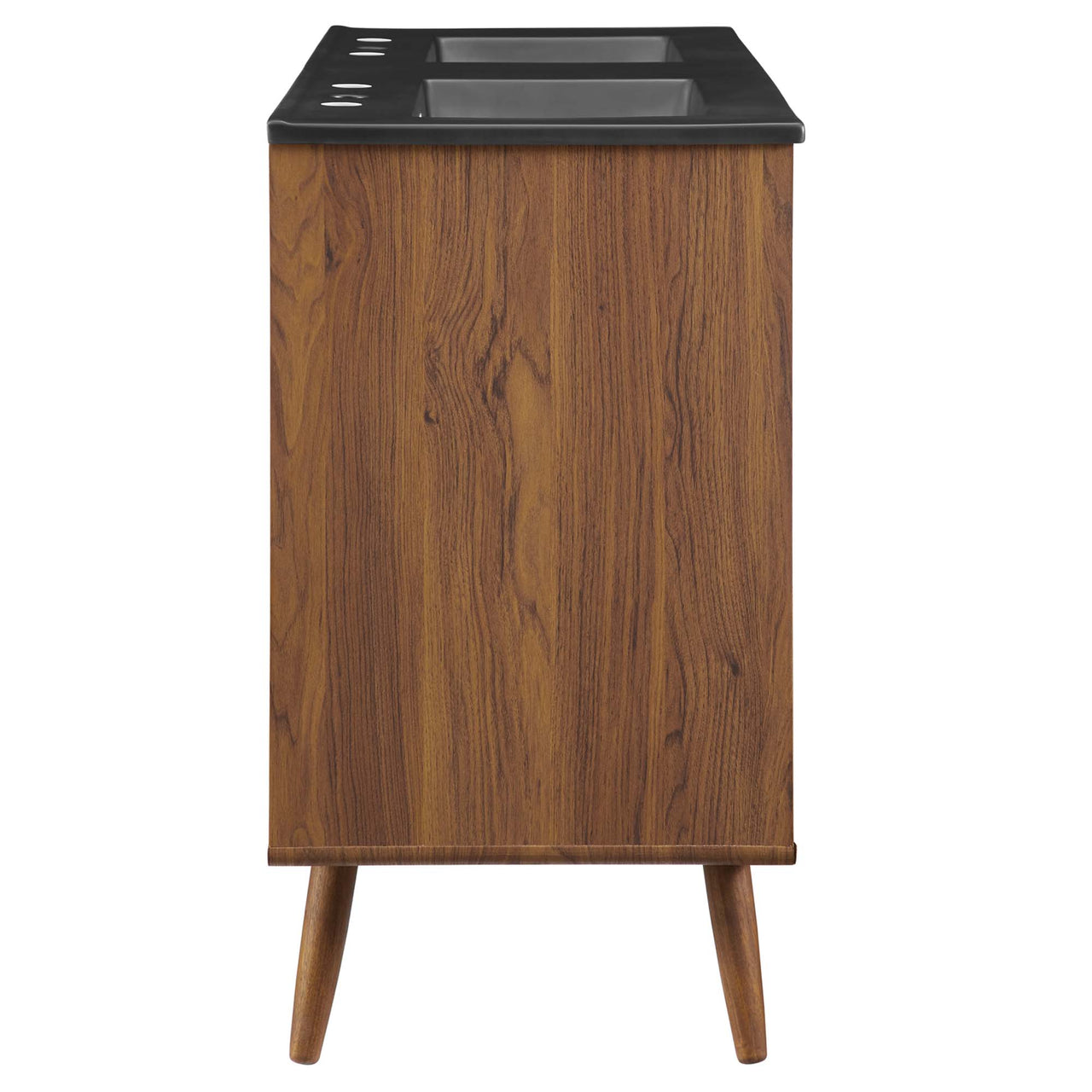 Erisen Double Sink Vanity Unit, Extra Large, Walnut & Black