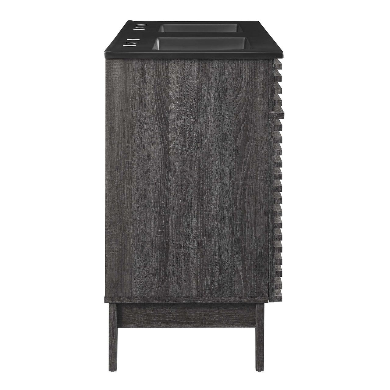 Ventra Double Sink Vanity Unit, Extra Large, Charcoal & Black