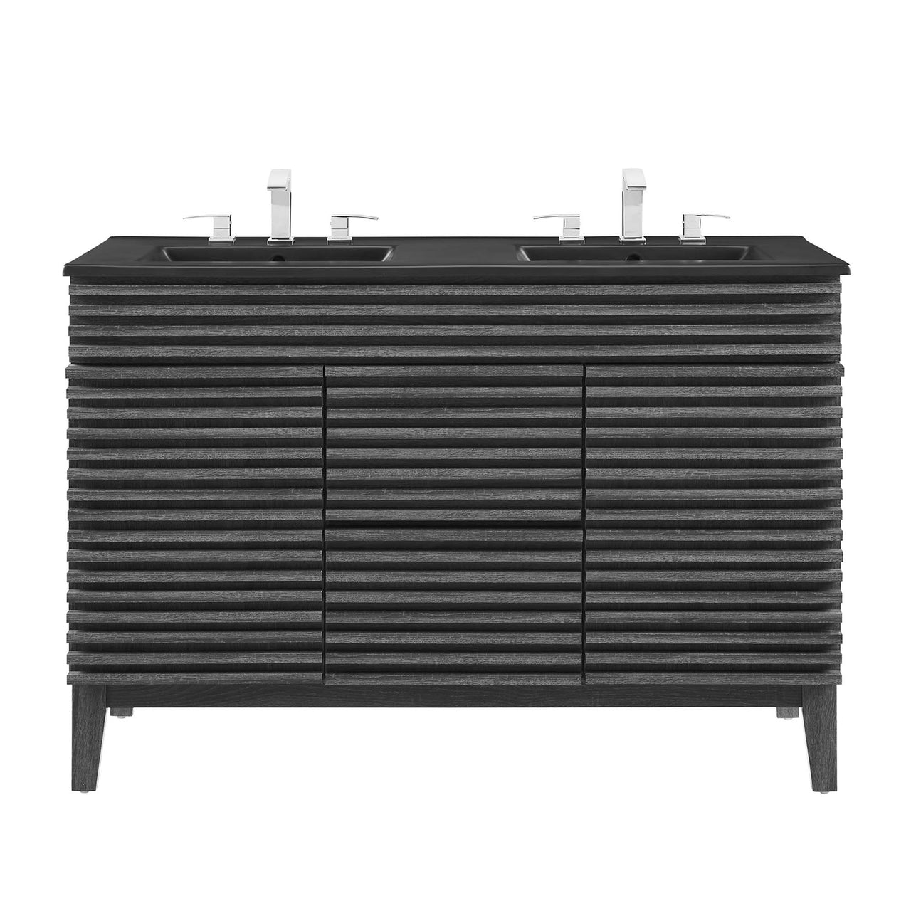 Ventra Double Sink Vanity Unit, Extra Large, Charcoal & Black