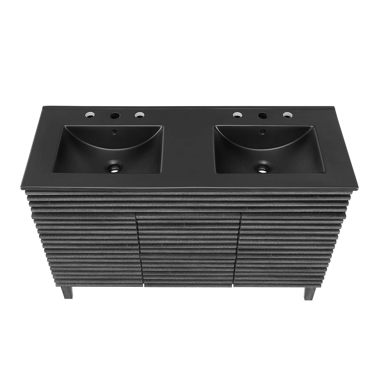 Ventra Double Sink Vanity Unit, Extra Large, Charcoal & Black