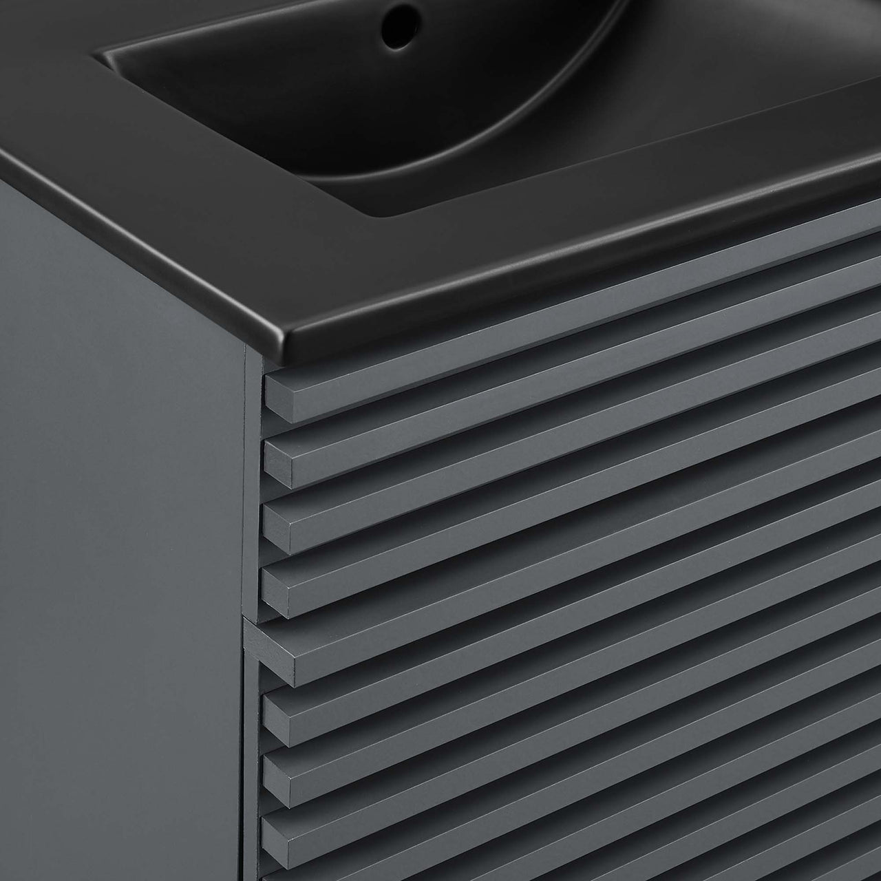 Ventra Double Sink Vanity Unit, Extra Large, Gray & Black