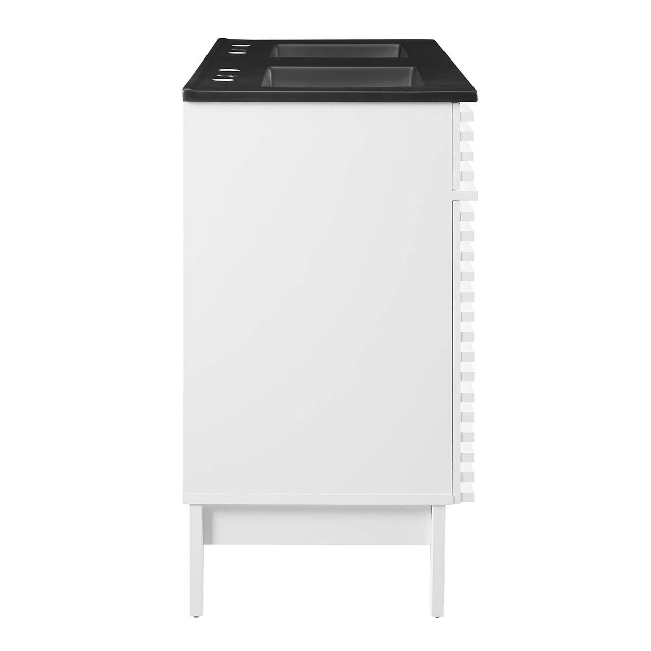 Ventra Double Sink Vanity Unit, Extra Large, White & Black