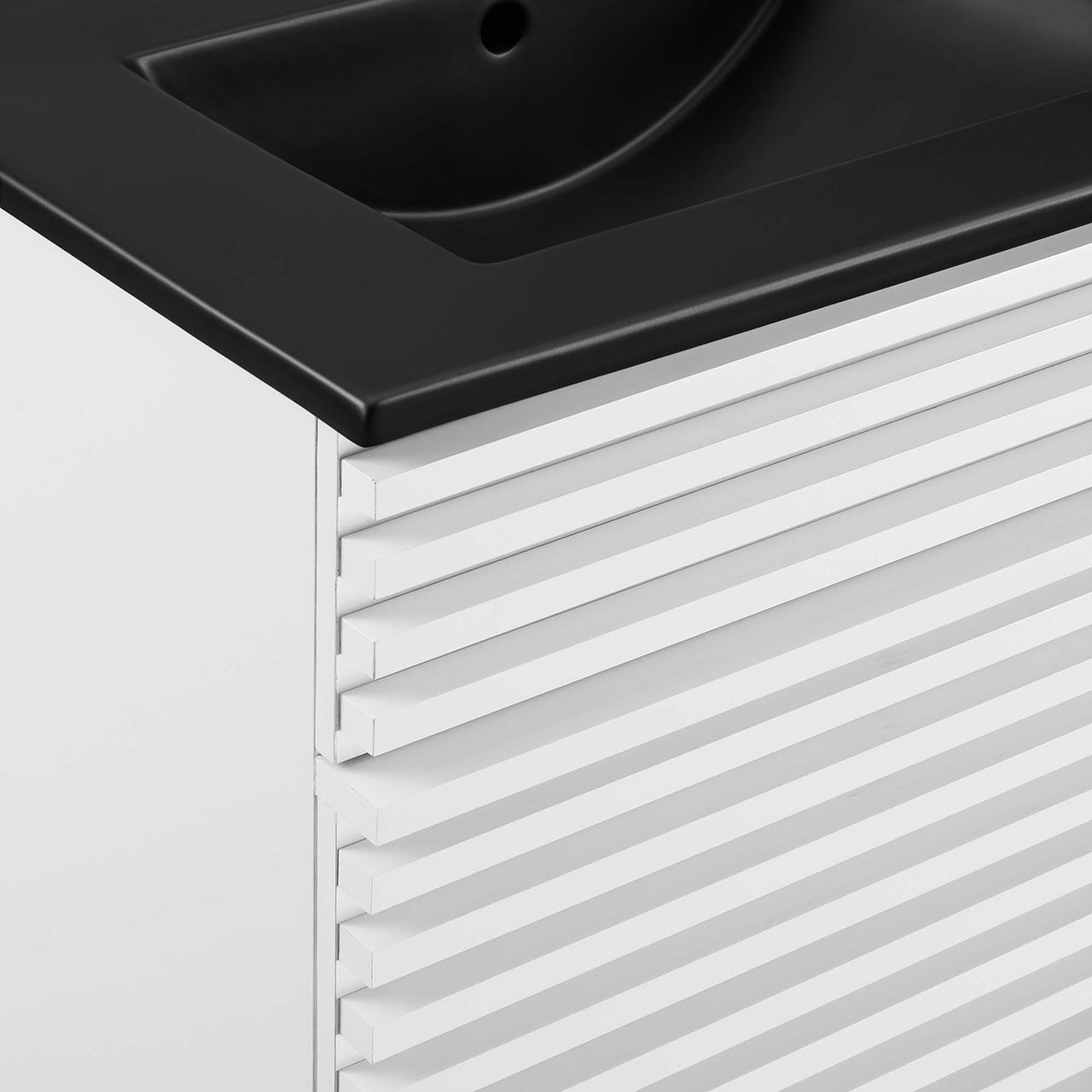 Ventra Double Sink Vanity Unit, Extra Large, White & Black