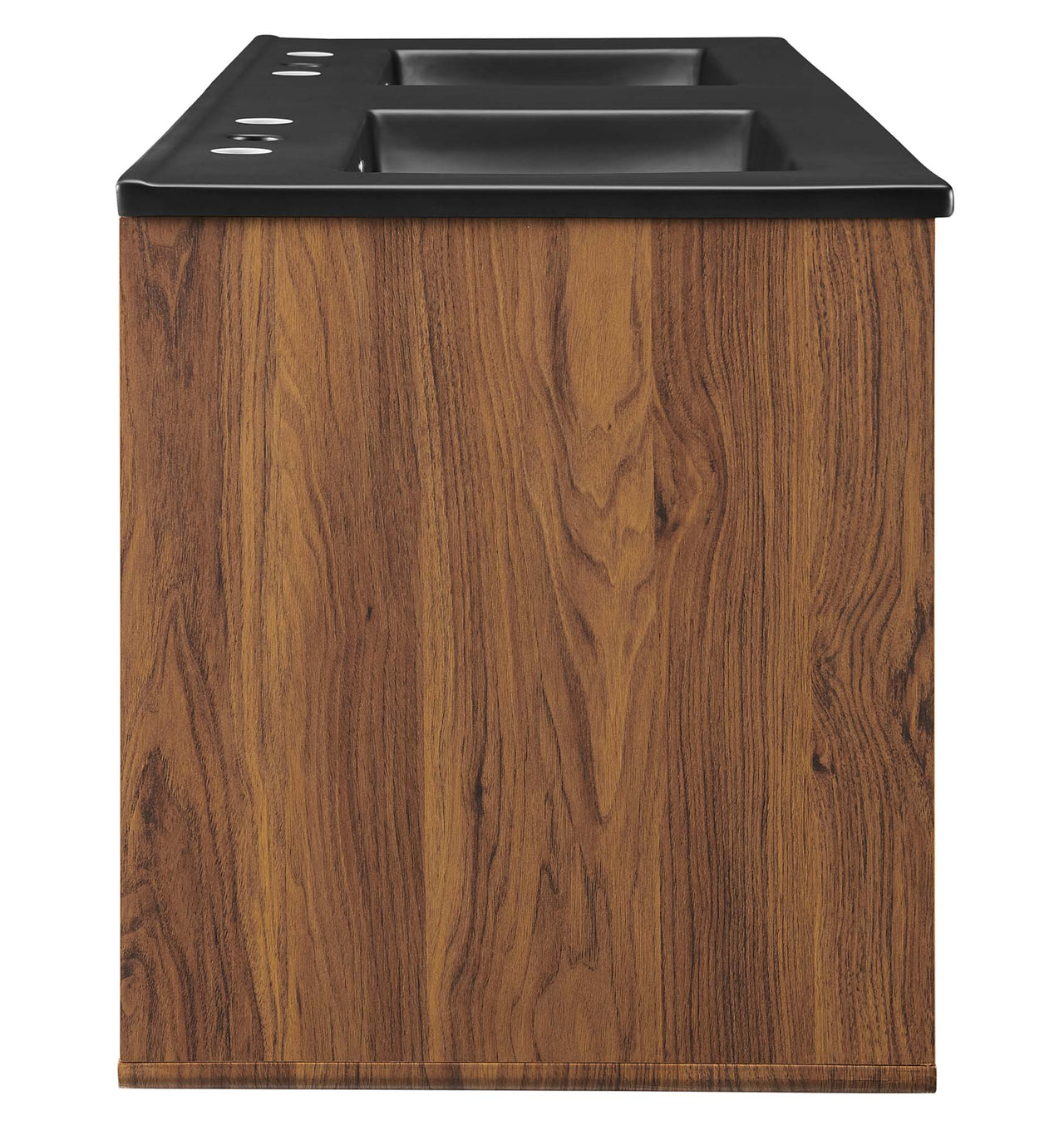 Erisen Floating Vanity Unit, Extra Large, Walnut & Black