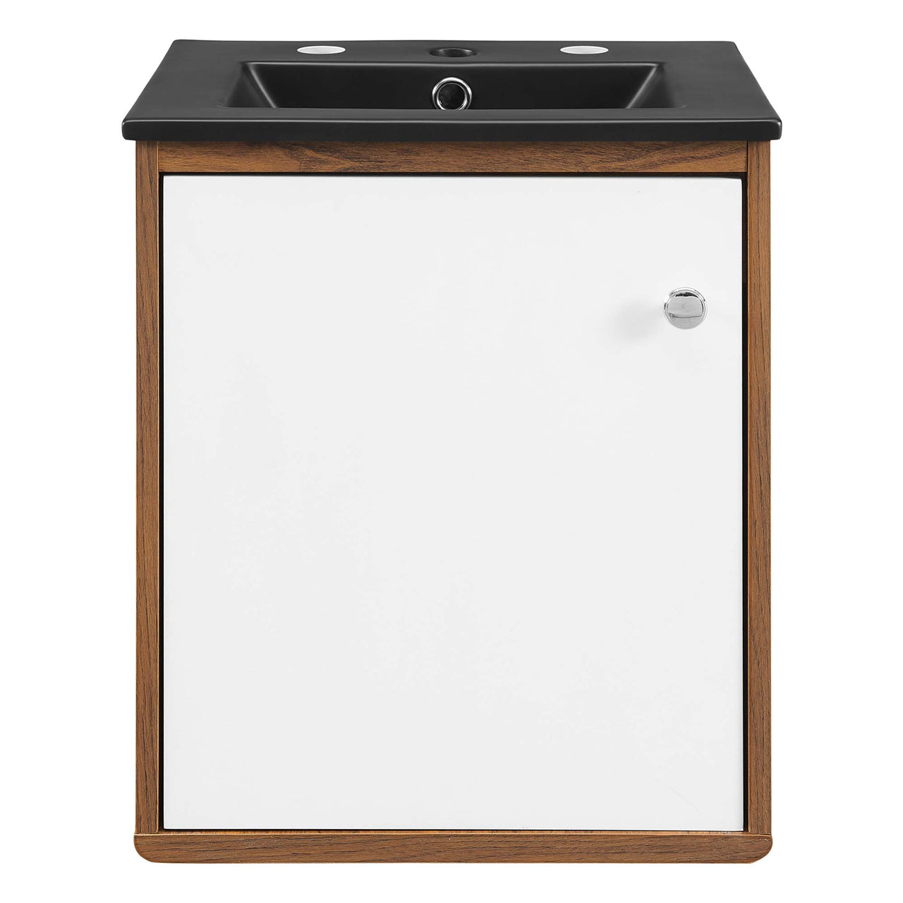Erisen Floating Vanity Unit, Extra Small, Walnut & Black