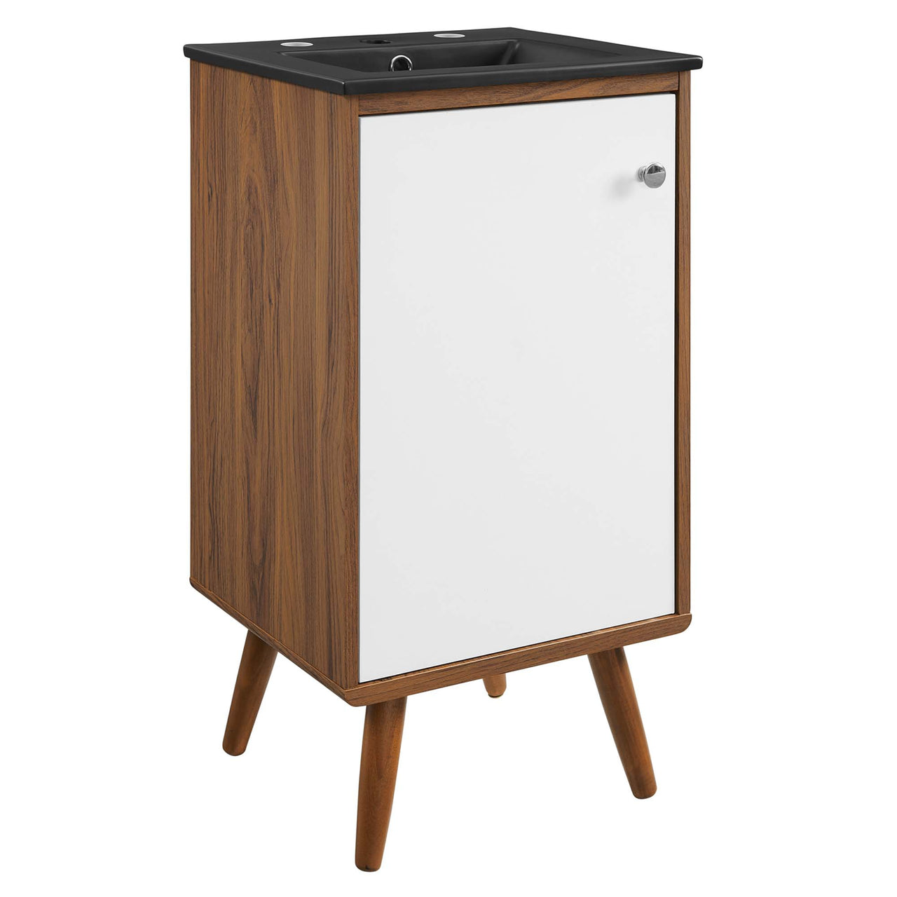 Erisen Vanity Unit, Extra Small, Walnut & Black