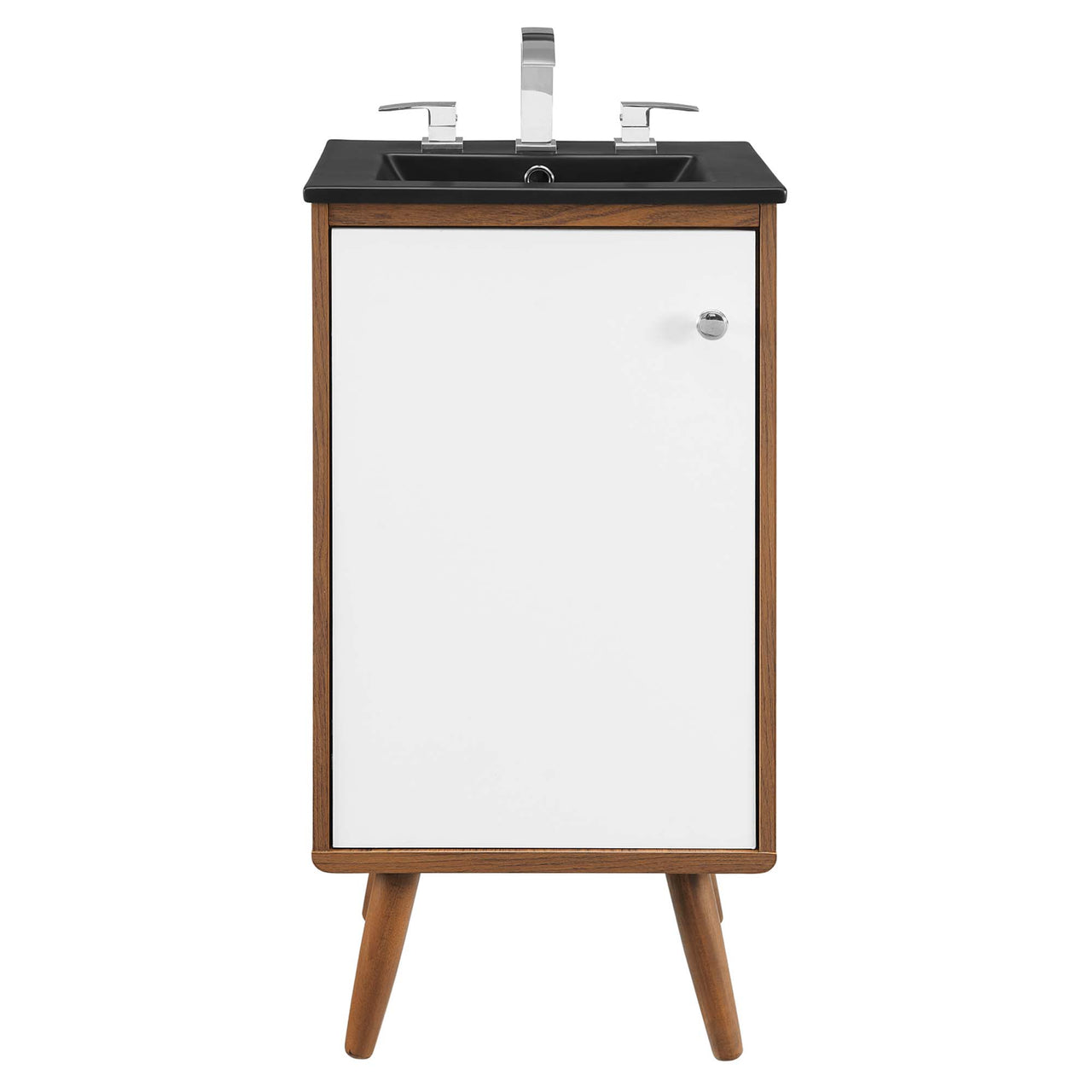 Erisen Vanity Unit, Extra Small, Walnut & Black