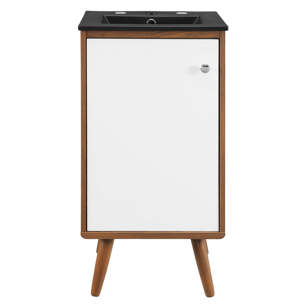 Erisen Vanity Unit, Extra Small, Walnut & Black