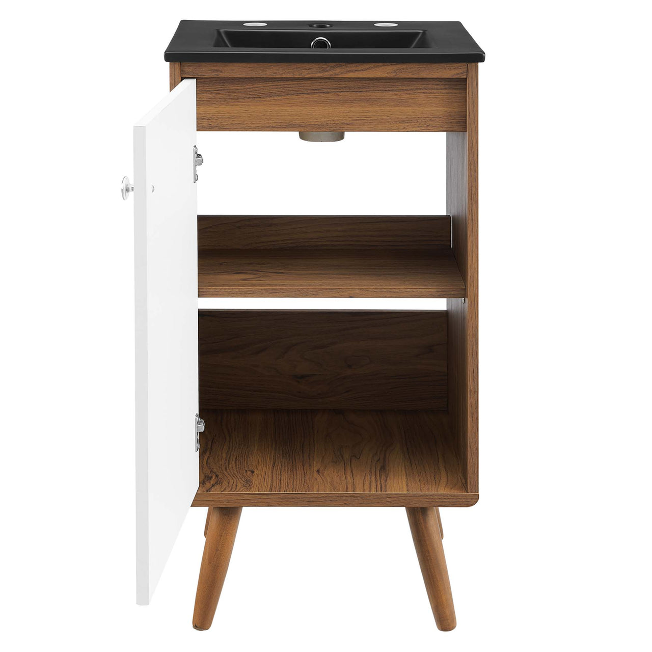 Erisen Vanity Unit, Extra Small, Walnut & Black