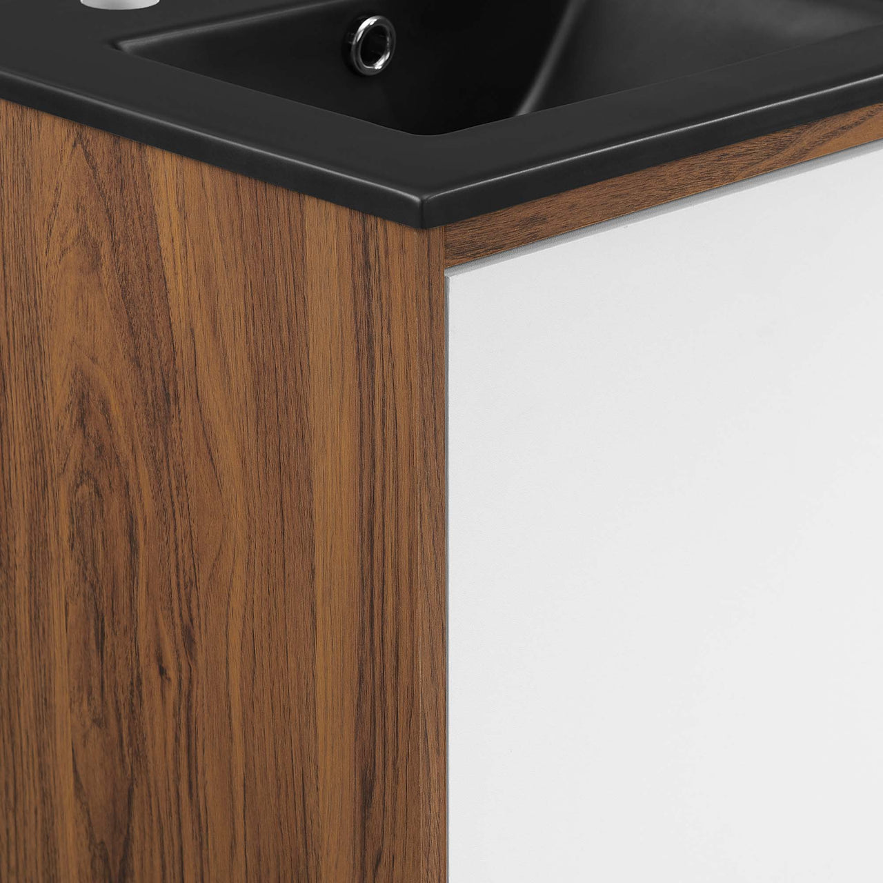 Erisen Vanity Unit, Extra Small, Walnut & Black