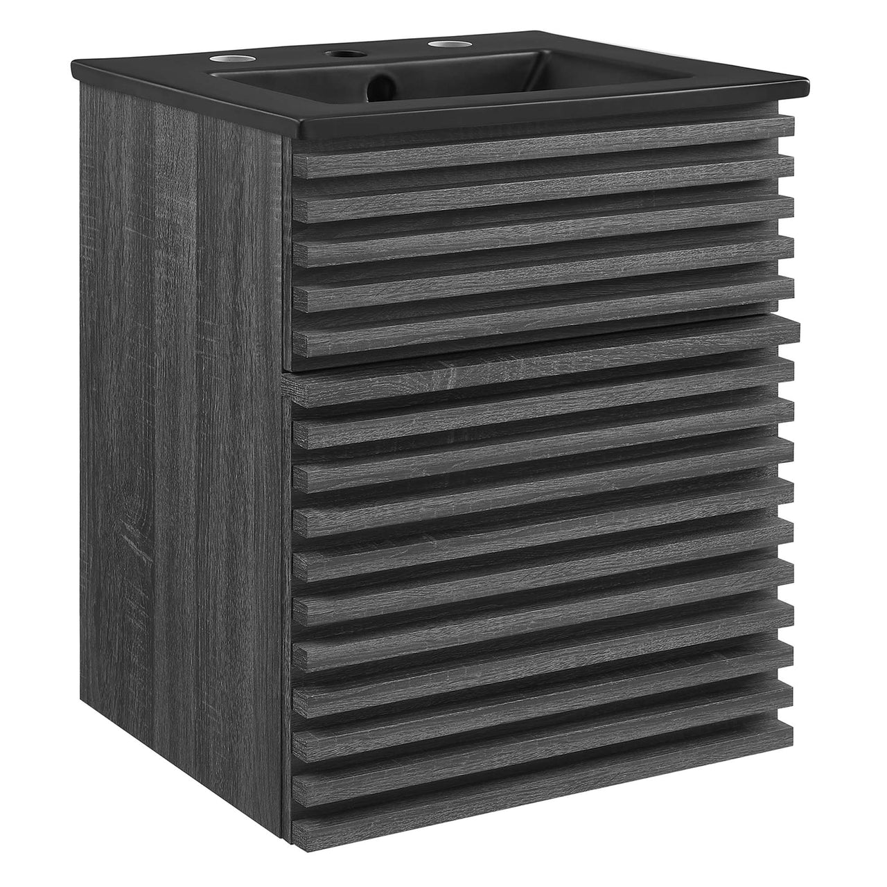 Ventra Floating Vanity Unit, Extra Small, Charcoal & Black