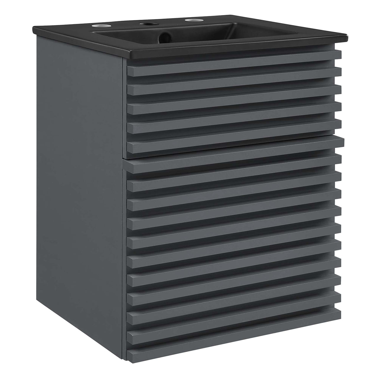 Ventra Floating Vanity Unit, Extra Small, Gray & Black