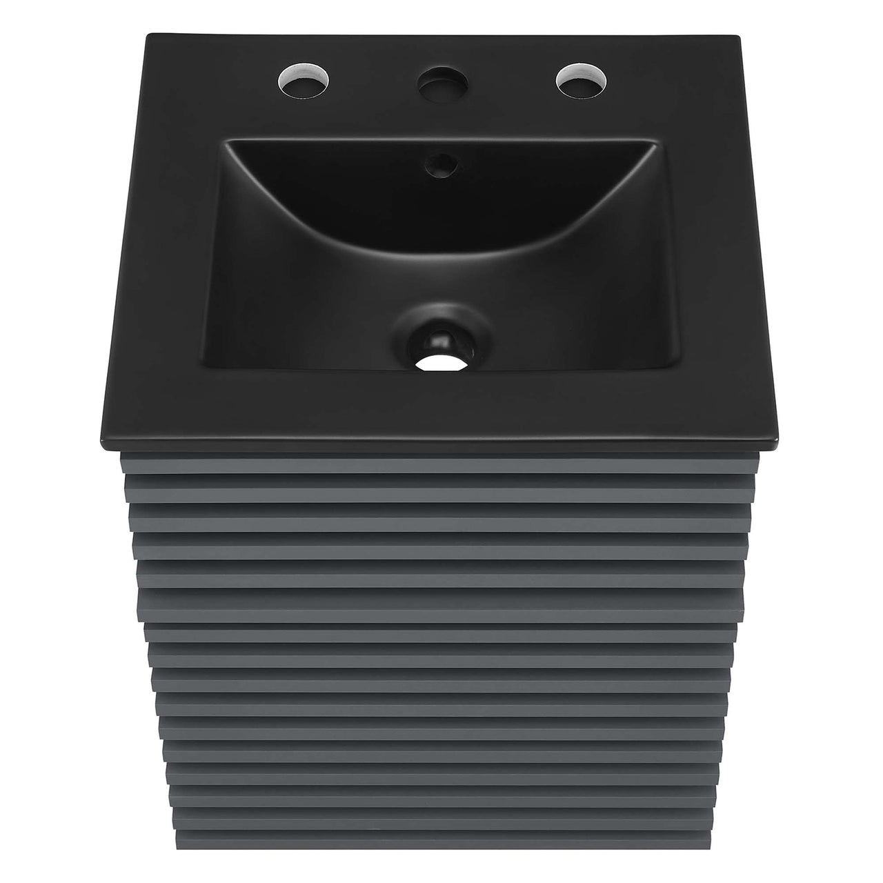 Ventra Floating Vanity Unit, Extra Small, Gray & Black