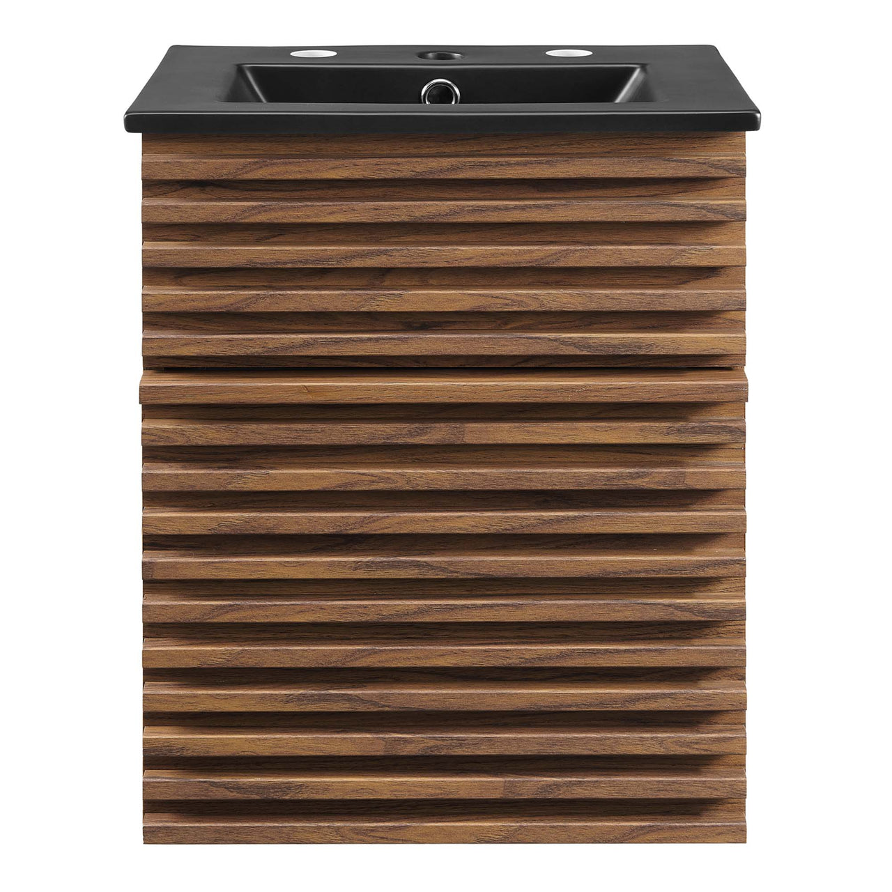Ventra Floating Vanity Unit, Extra Small, Walnut & Black