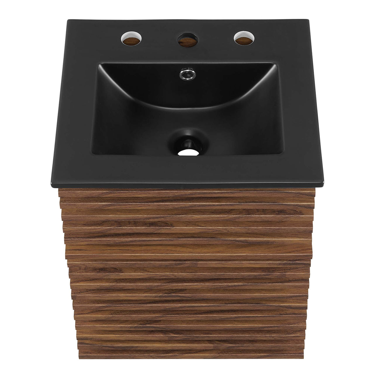 Ventra Floating Vanity Unit, Extra Small, Walnut & Black