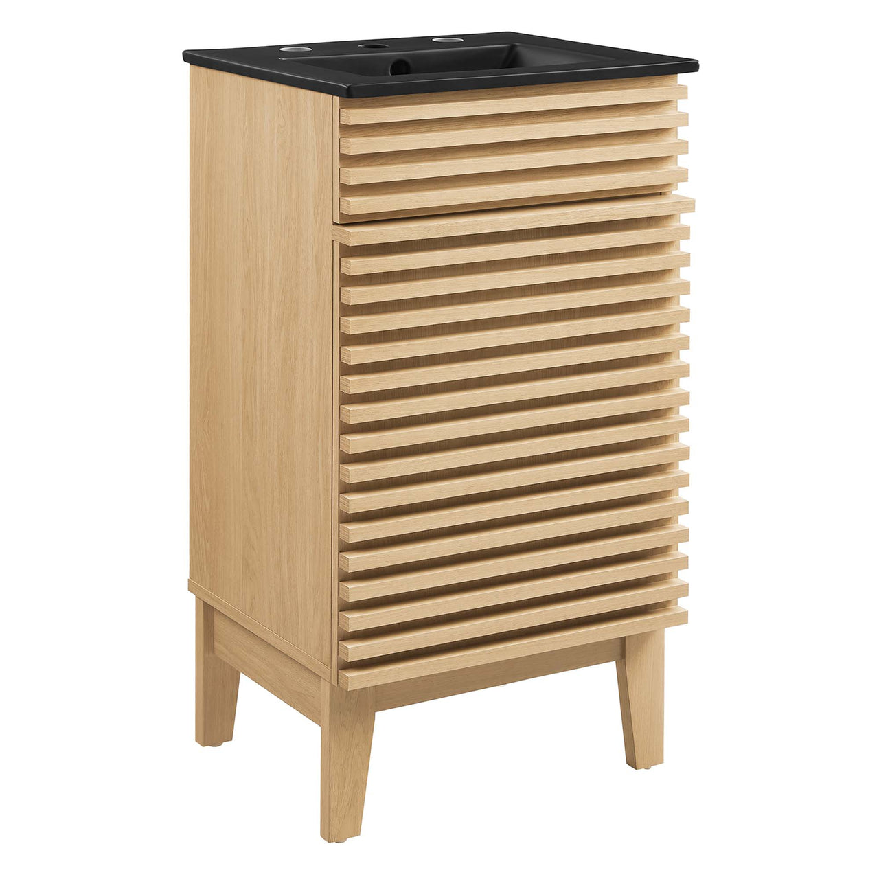 Ventra Vanity Unit, Extra Small, Oak & Black