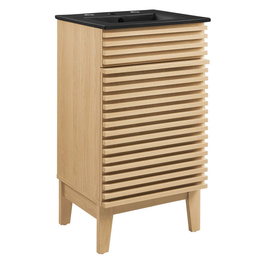 Ventra Vanity Unit, Extra Small, Oak & Black