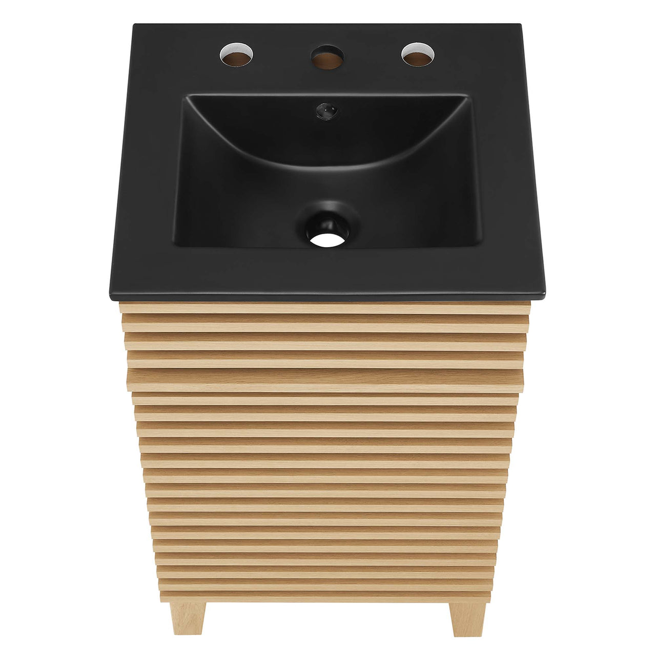 Ventra Vanity Unit, Extra Small, Oak & Black