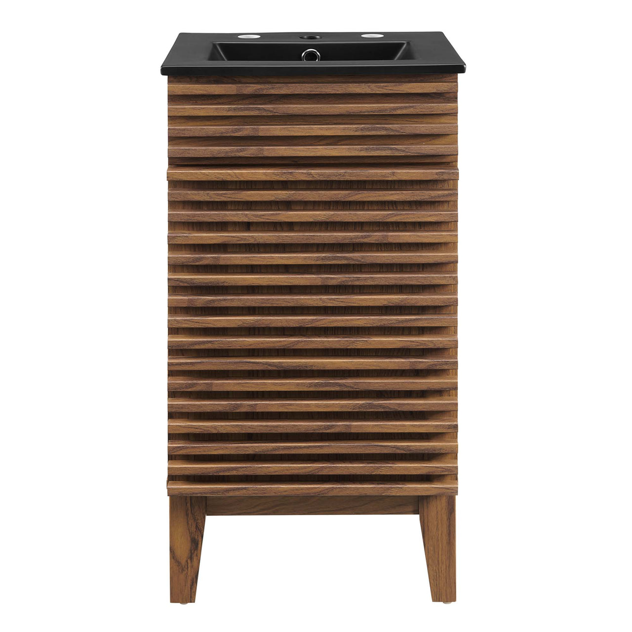 Ventra Vanity Unit, Extra Small, Walnut & Black