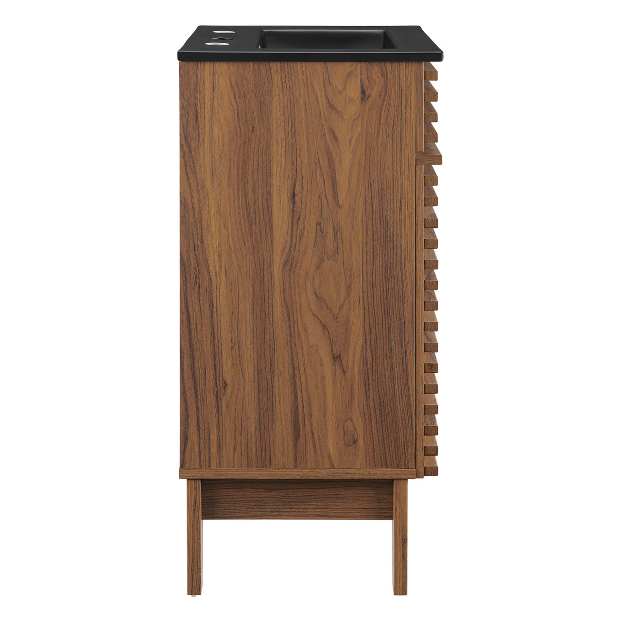 Ventra Vanity Unit, Extra Small, Walnut & Black