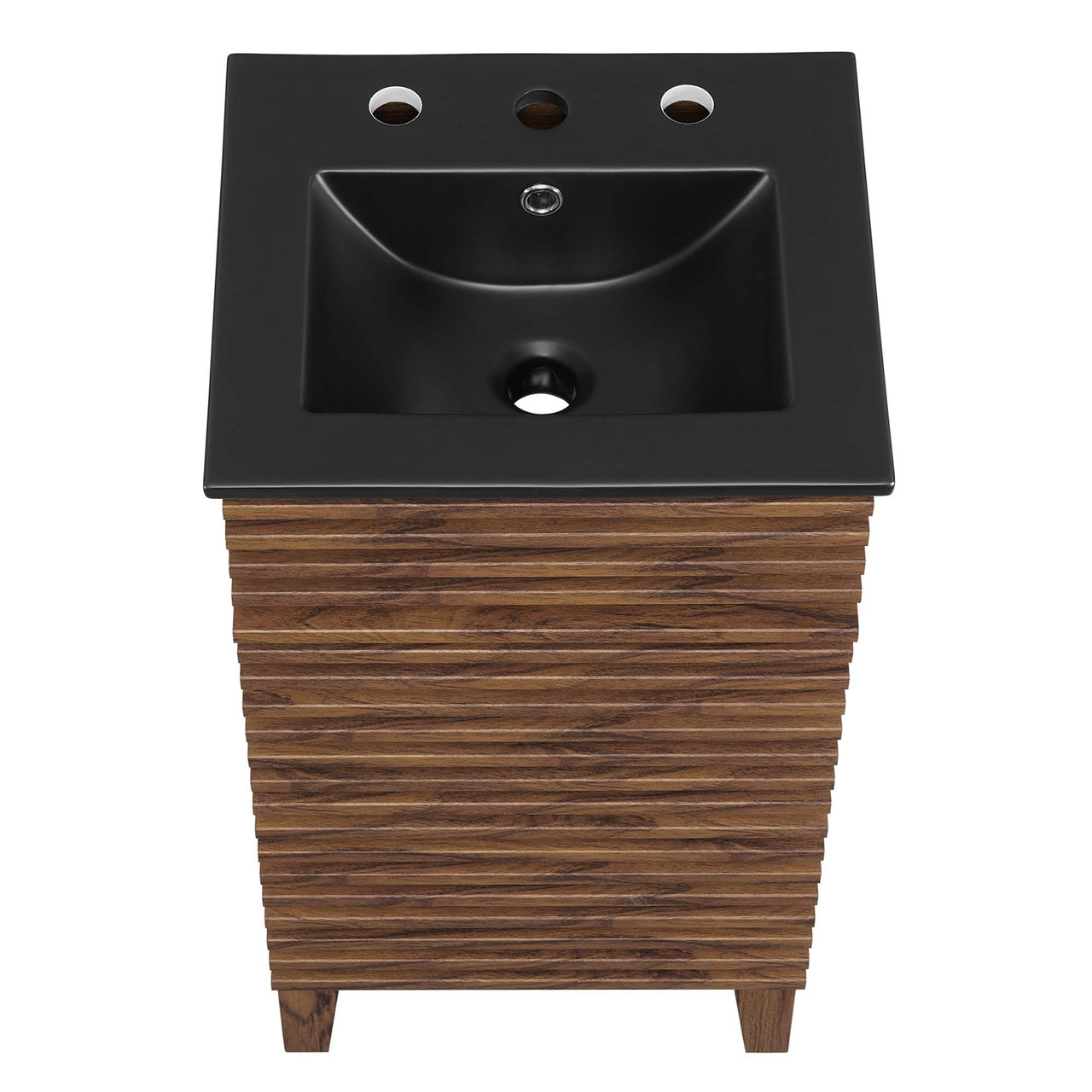Ventra Vanity Unit, Extra Small, Walnut & Black