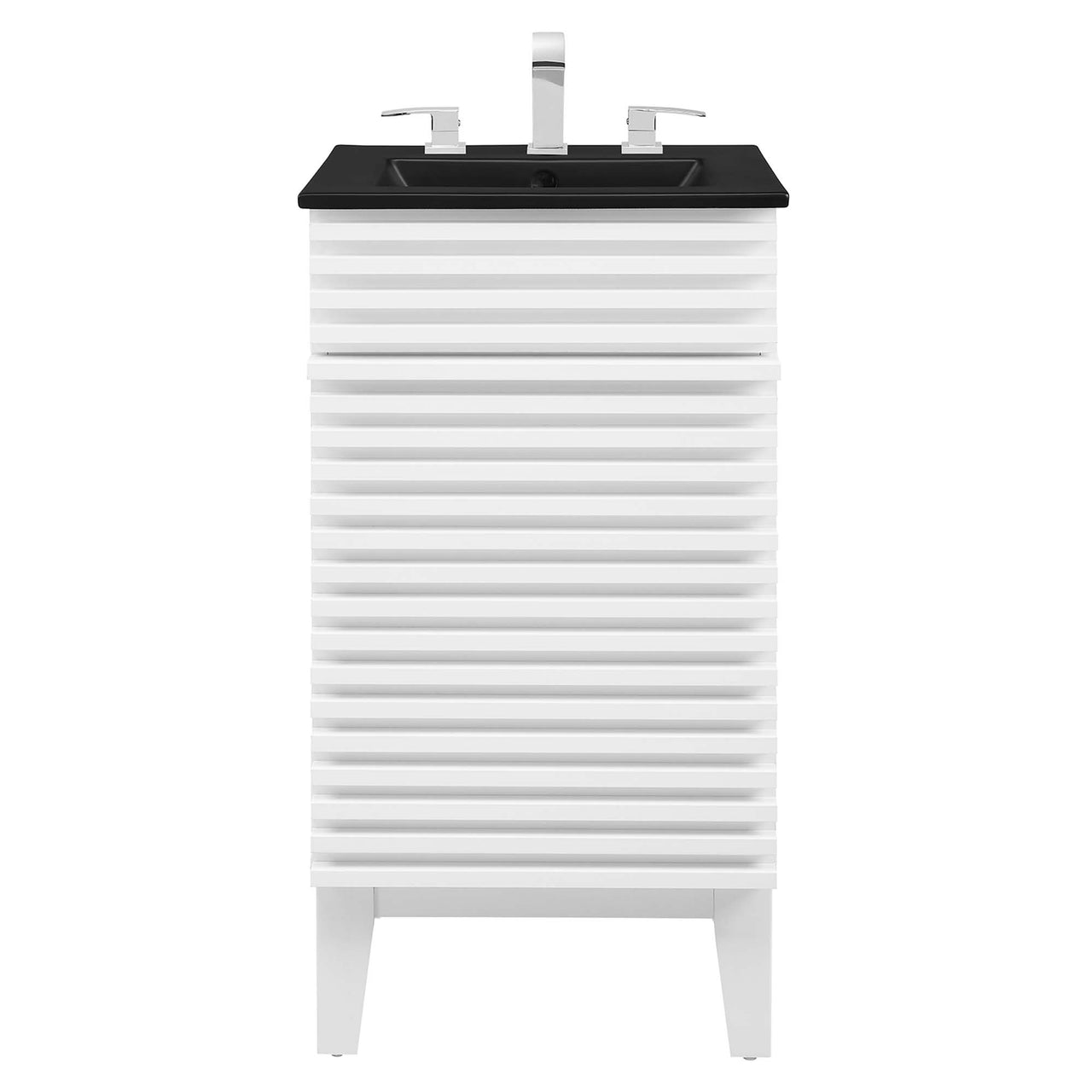 Ventra Vanity Unit, Extra Small, White & Black