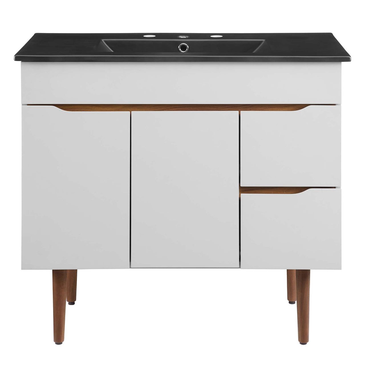 Arwyn Vanity Unit, Large, Gray & Black