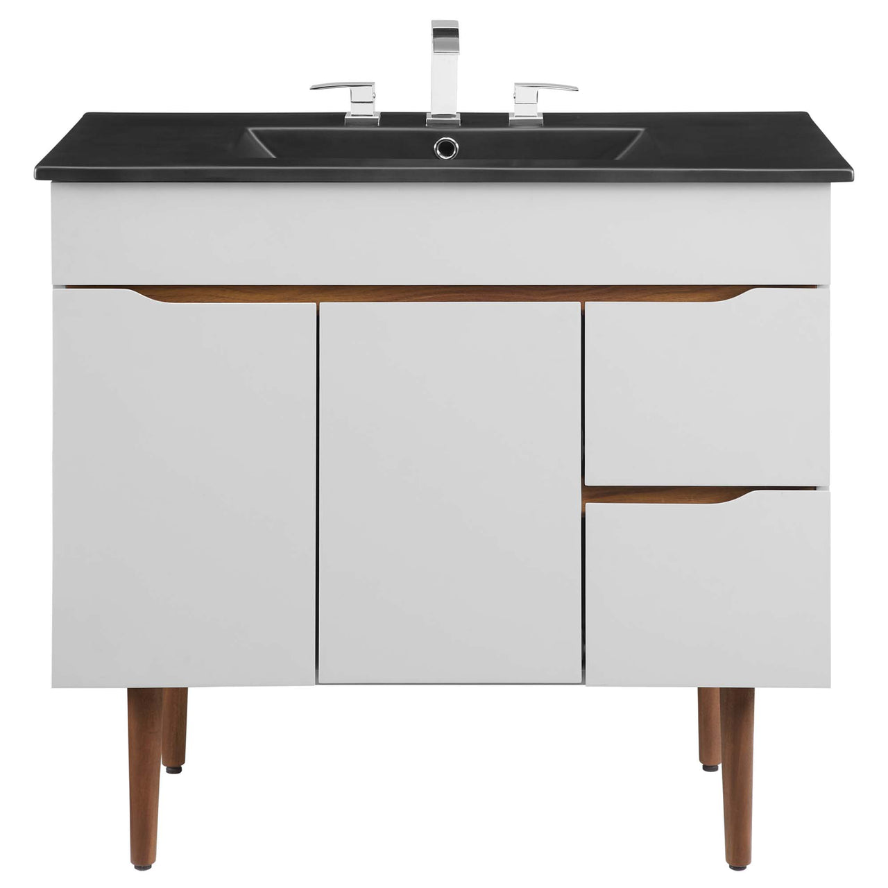 Arwyn Vanity Unit, Large, Gray & Black