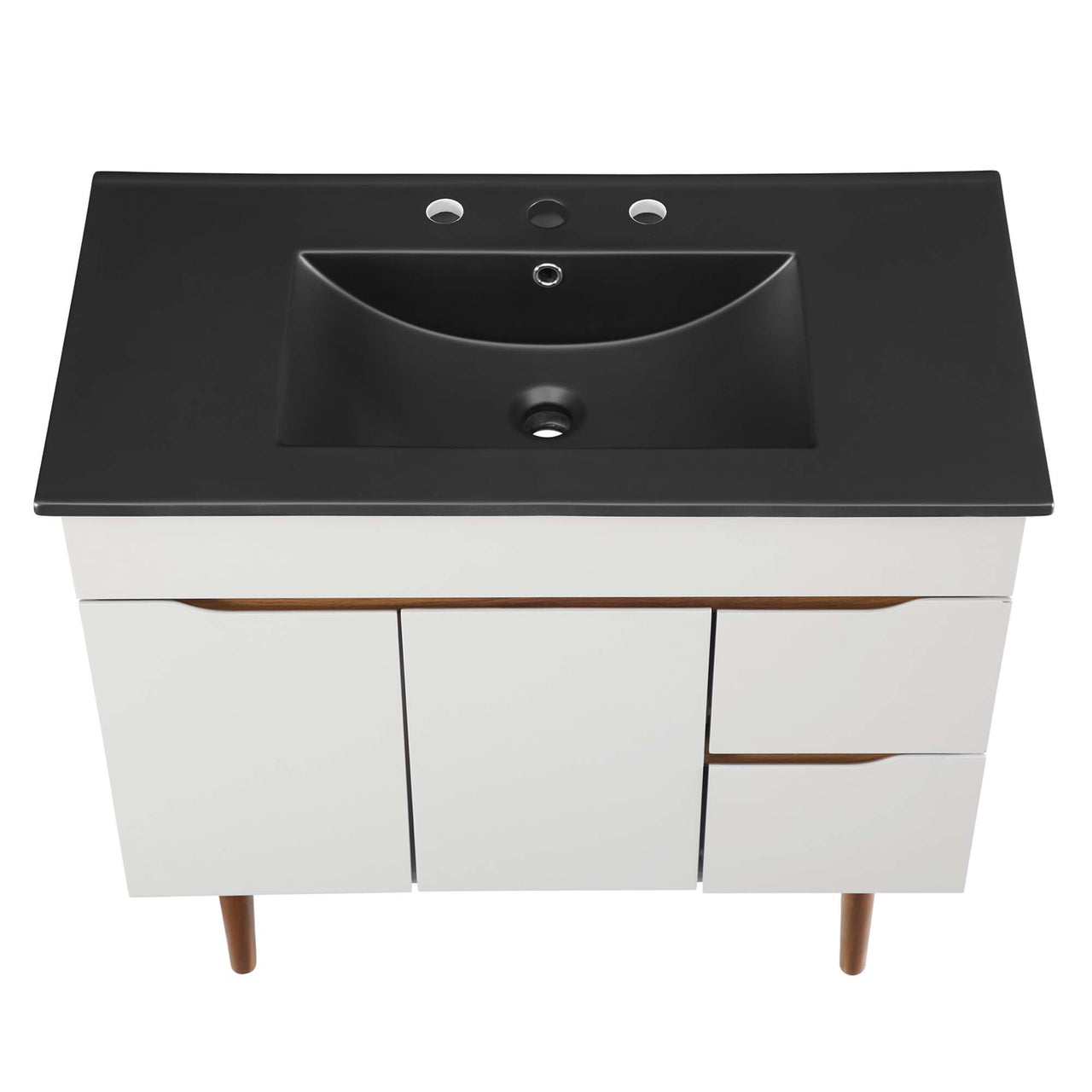Arwyn Vanity Unit, Large, Gray & Black