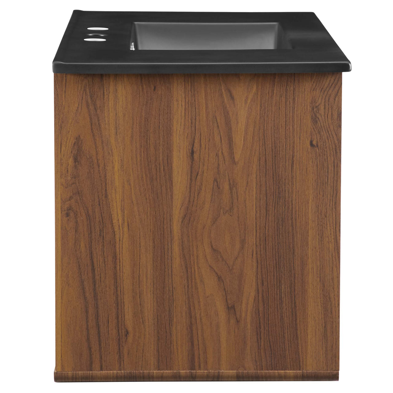 Erisen Floating Vanity Unit, Large, Walnut & Black