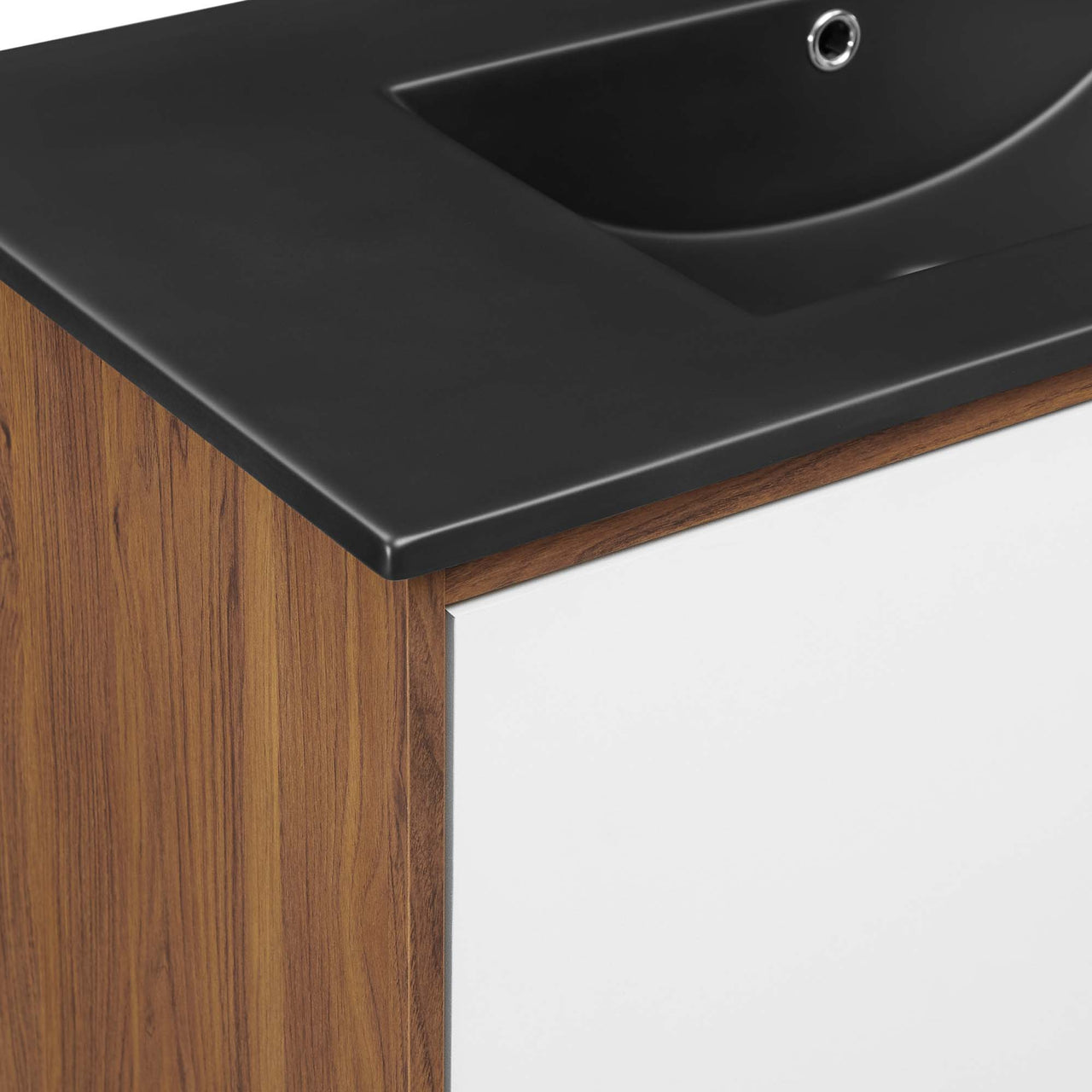 Erisen Vanity Unit, Large, Walnut & Black