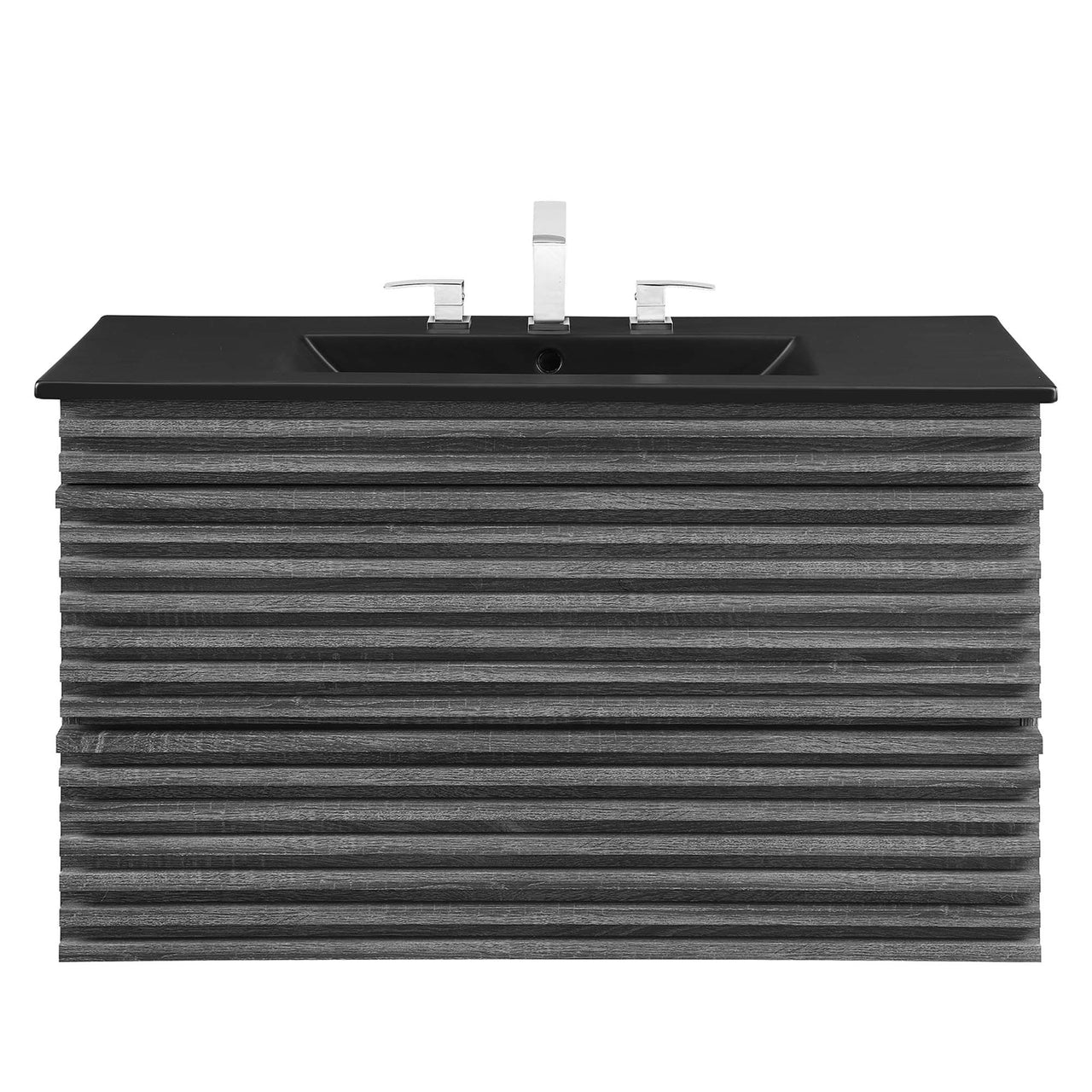 Ventra Floating Vanity Unit, Large, Charcoal & Black