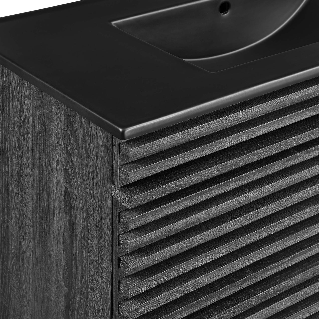 Ventra Floating Vanity Unit, Large, Charcoal & Black